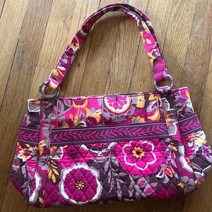 Vera Bradley Carnaby Pink Gold Floral Shoulder Bag